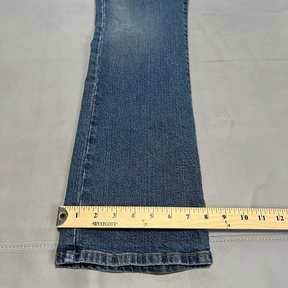 VTG Y2K Levis 518 Superlow‎ Boot Blue Jean Women Wide Leg 10/9M/30x31 Flare-3812 - Picture 8 of 11